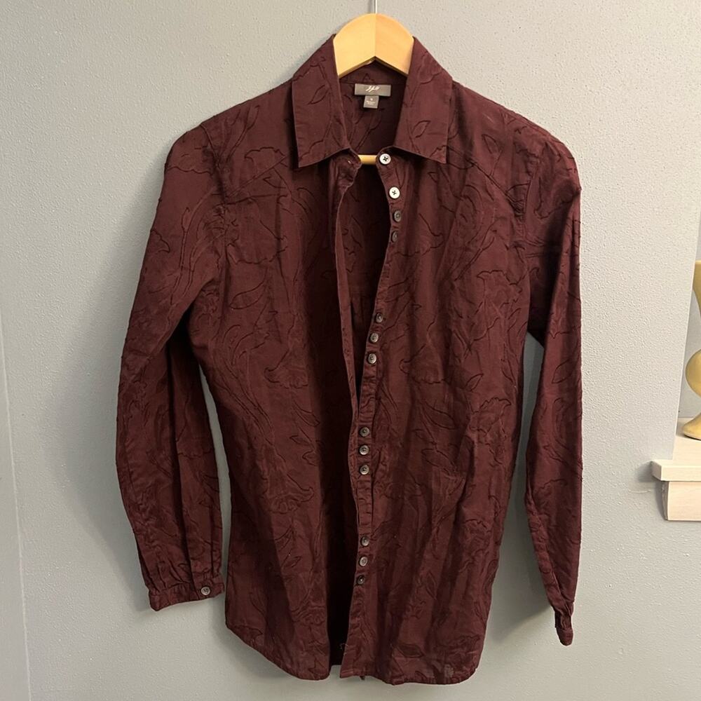 J. Jill Embroidered Button Down Shirt